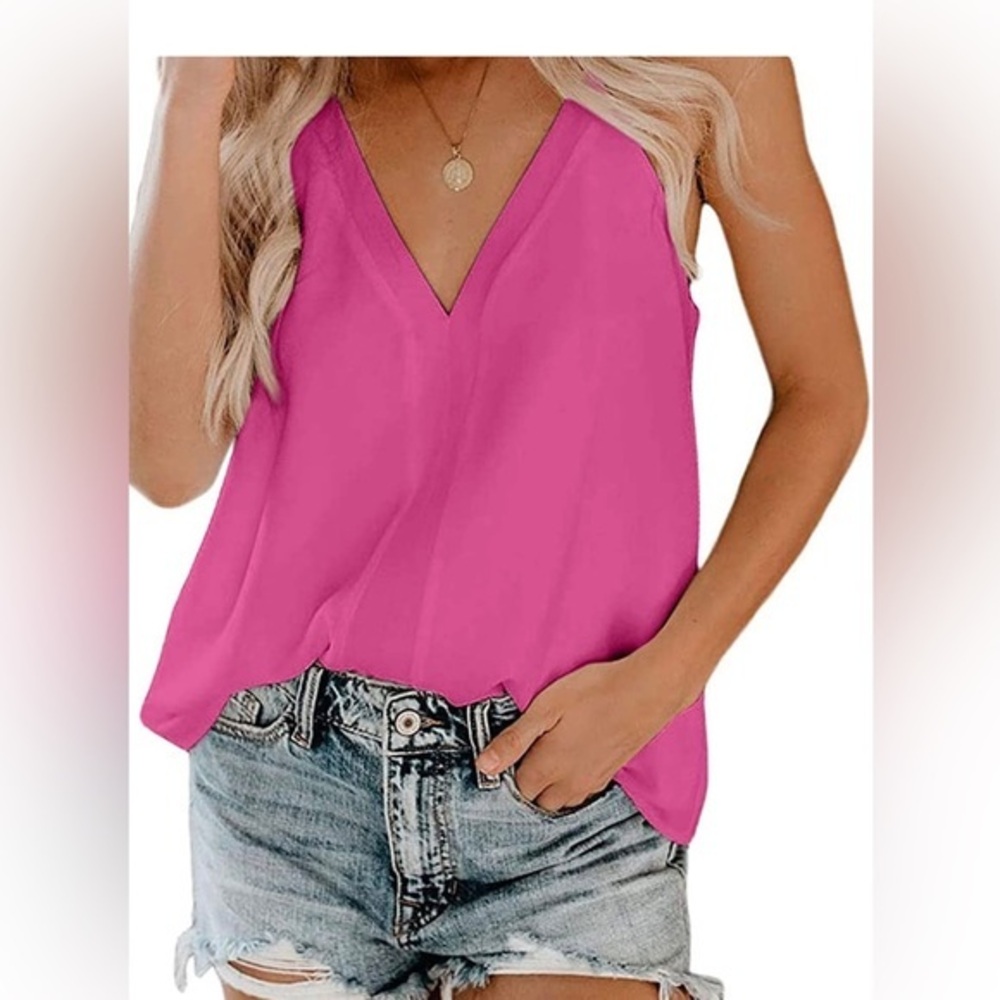 NWOT small, hot pink camisole with adjustable straps